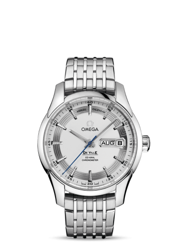Omega De Ville Hour Vision Co-Axial Annual Calendar Stainless Steel / Silver / Bracelet